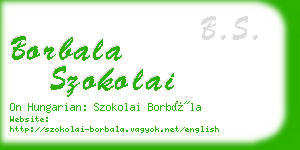borbala szokolai business card